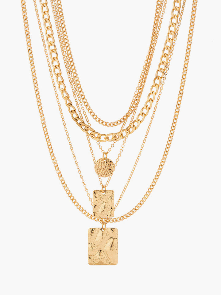 6-piece gold necklace set – adjustable multi-strand necklaces