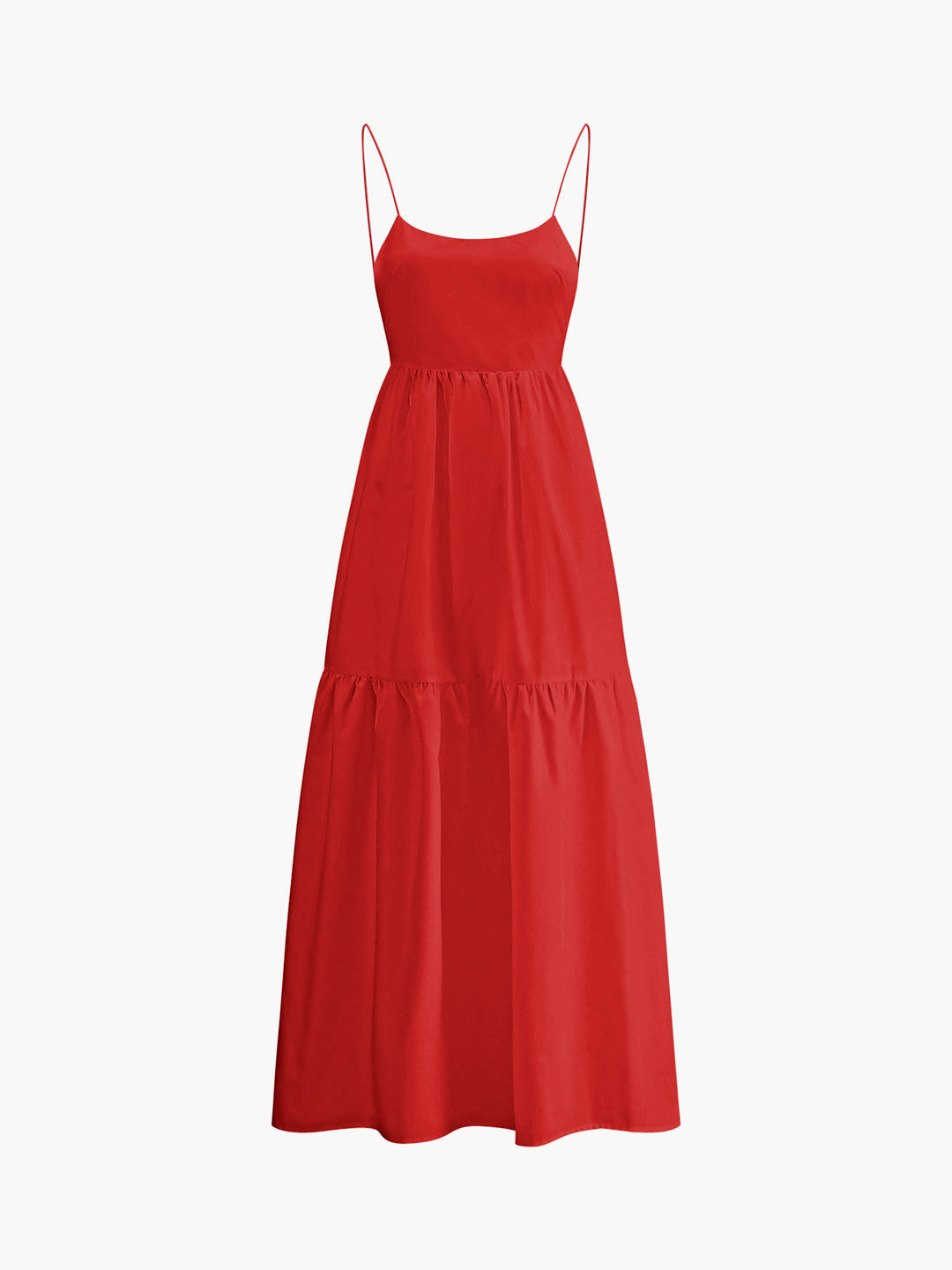 Elegant Backless Maxi Dress – Sleeveless, Deep Neckline