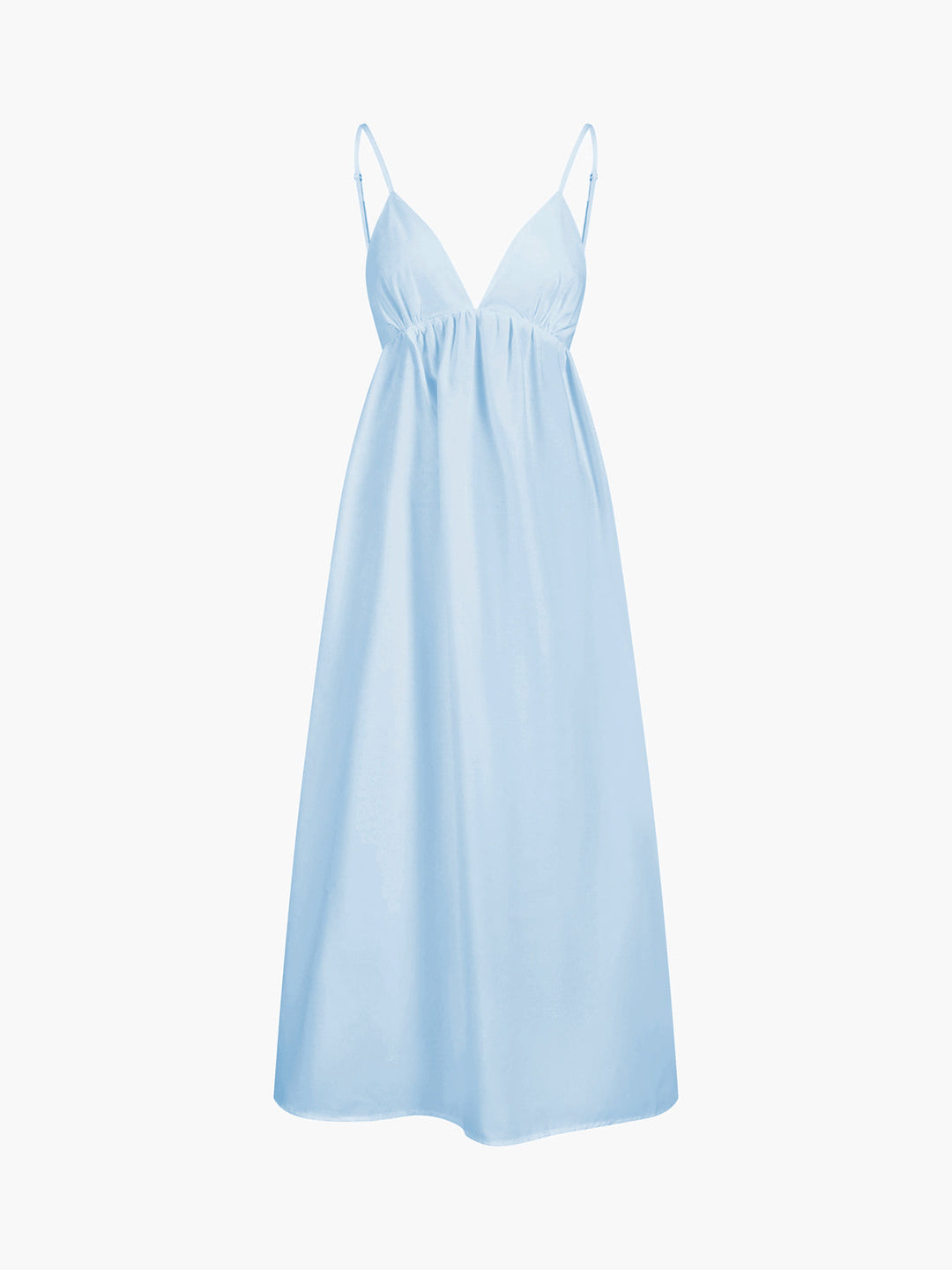 Maxi summer dress made of cotton with open back – Elegant & airy