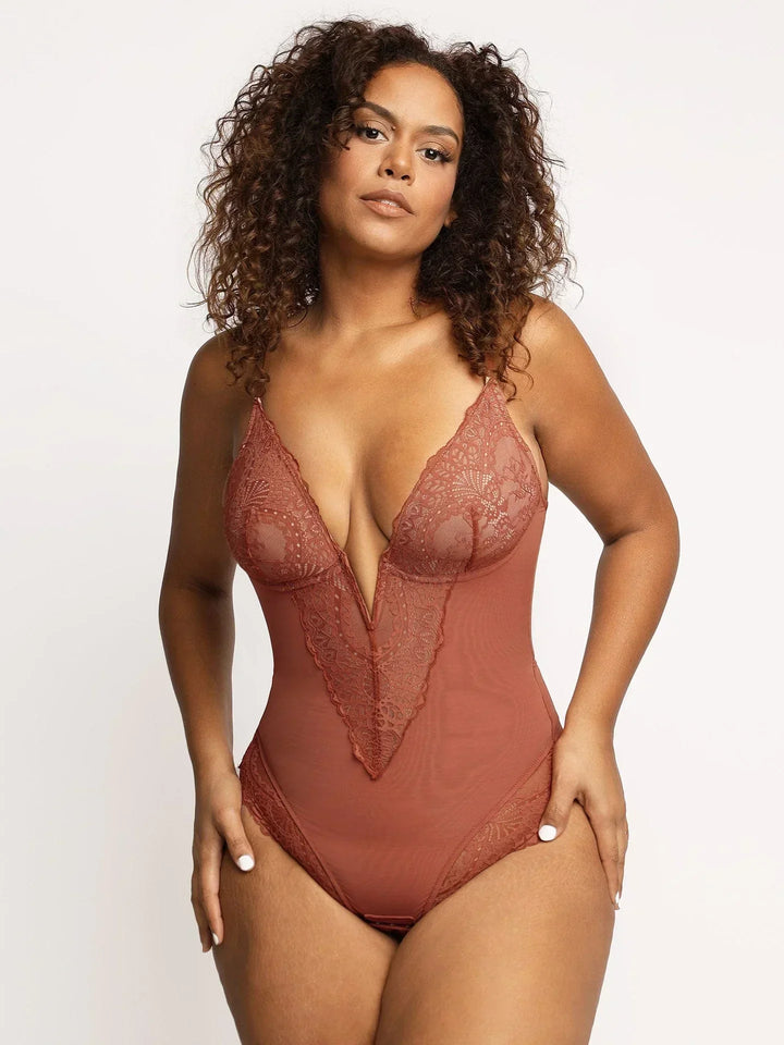 Sarah | SHAPEWEAR BODYSUIT MIT DICKEM V-Ausschnitt