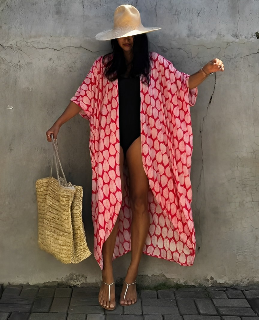 Resort Linen Beach Kimono – Women's Light Beach Cover-Up