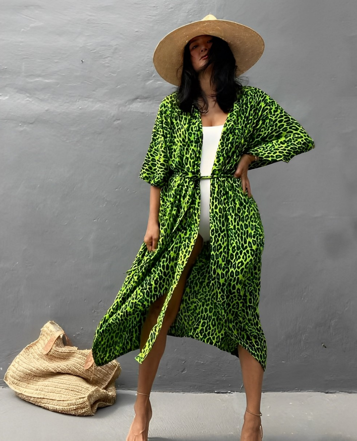 Resort Linen Beach Kimono – Women's Light Beach Cover-Up
