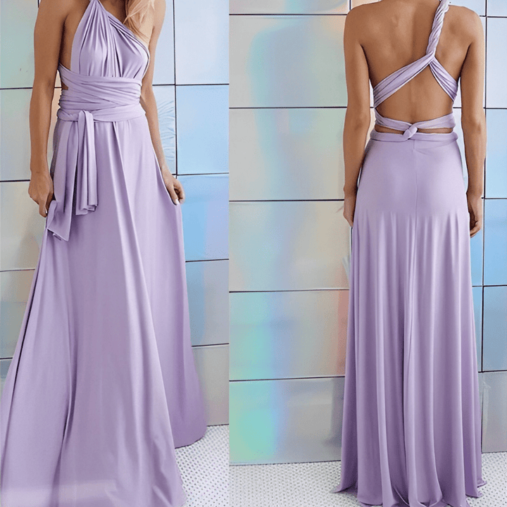 Light wrap summer dress – airy beach dress in blue & pastel