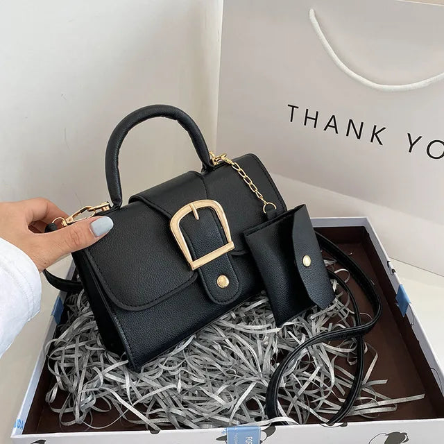 Élégante sac à main pour femmes avec boucle – Sac à épaule en cuir vegan