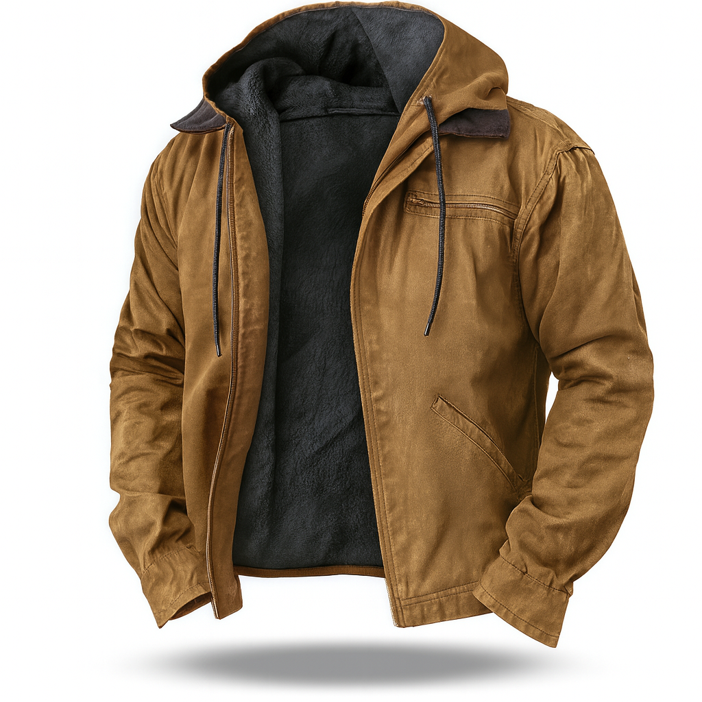 Herren Kapuzenjacke Baumwolle Klassischer Stil