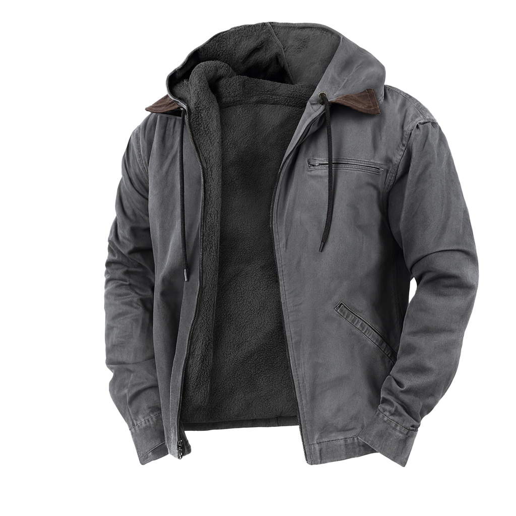 Herren Kapuzenjacke Baumwolle Klassischer Stil