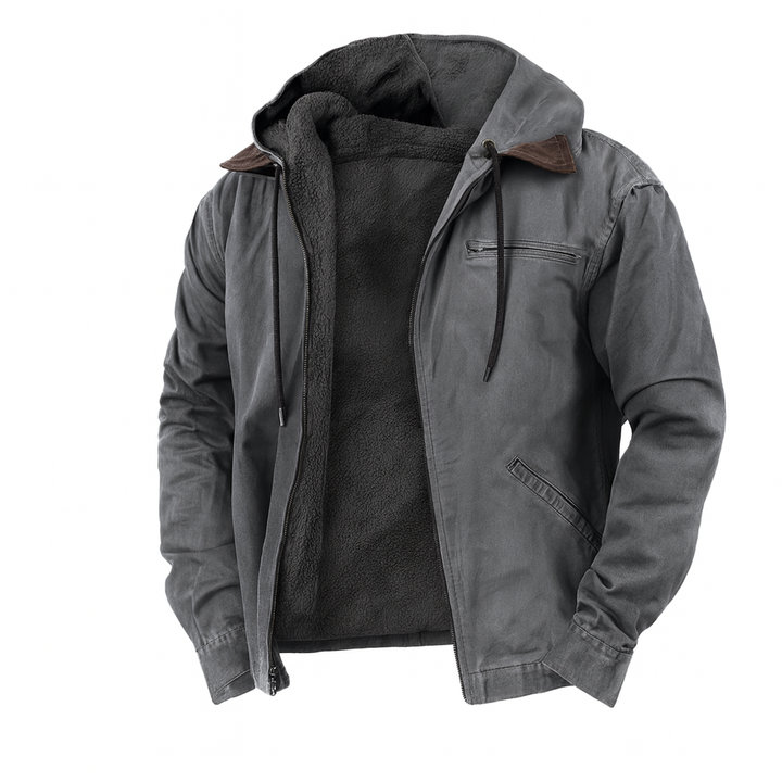 Herren Kapuzenjacke Baumwolle Klassischer Stil