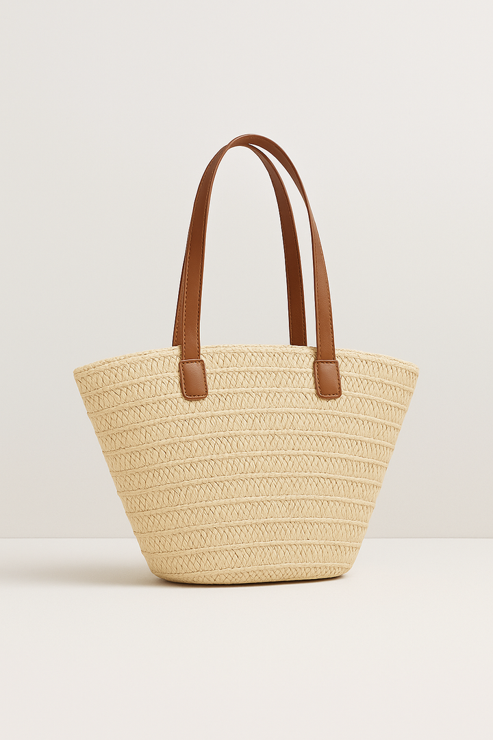 Große Strohtasche Damen – Handgefertigte Luxus Strandtasche