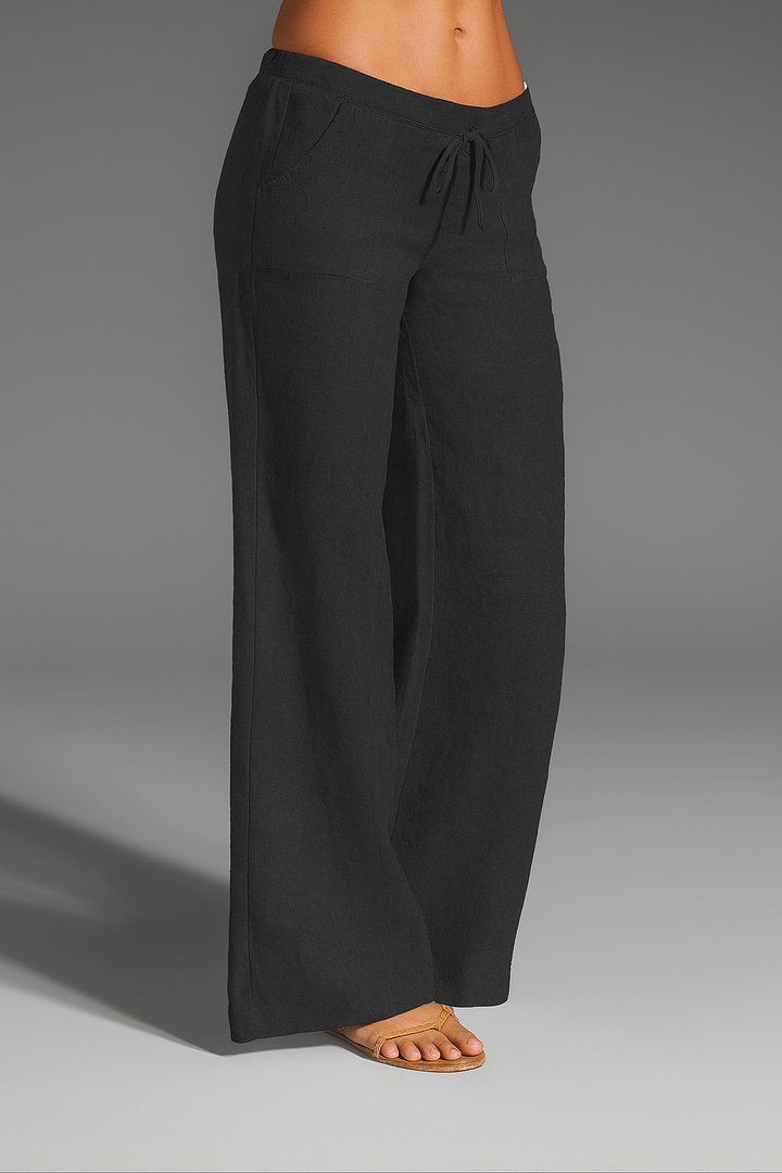 Damen Leinenhose Sommer – Weit geschnitten, atmungsaktiv, elegant