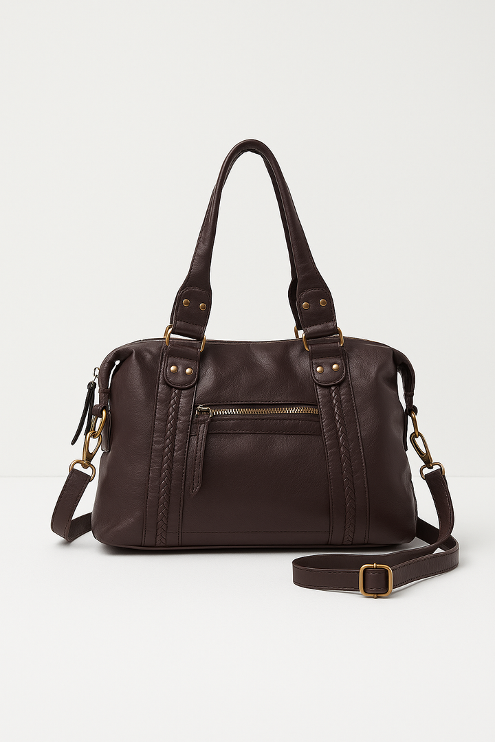 Sac à bandoulière vintage vegan – Élégant sac crossbody pour femmes en éco-cuir