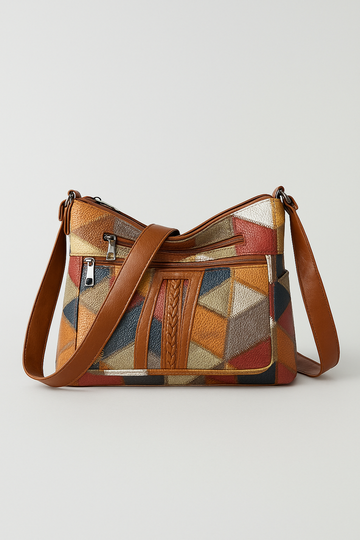 Sac de plage en paille vintage – Grand sac tissé à la main avec cuir vegan