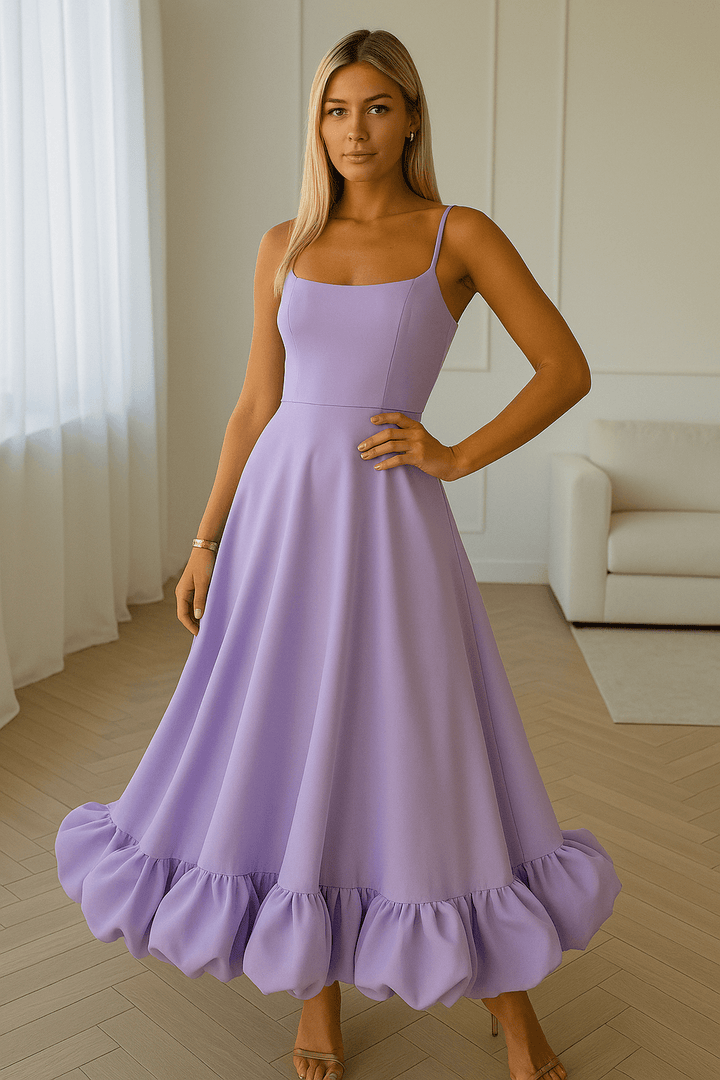 Elegant midi party dress • cocktail dress for festive occasions • A-line