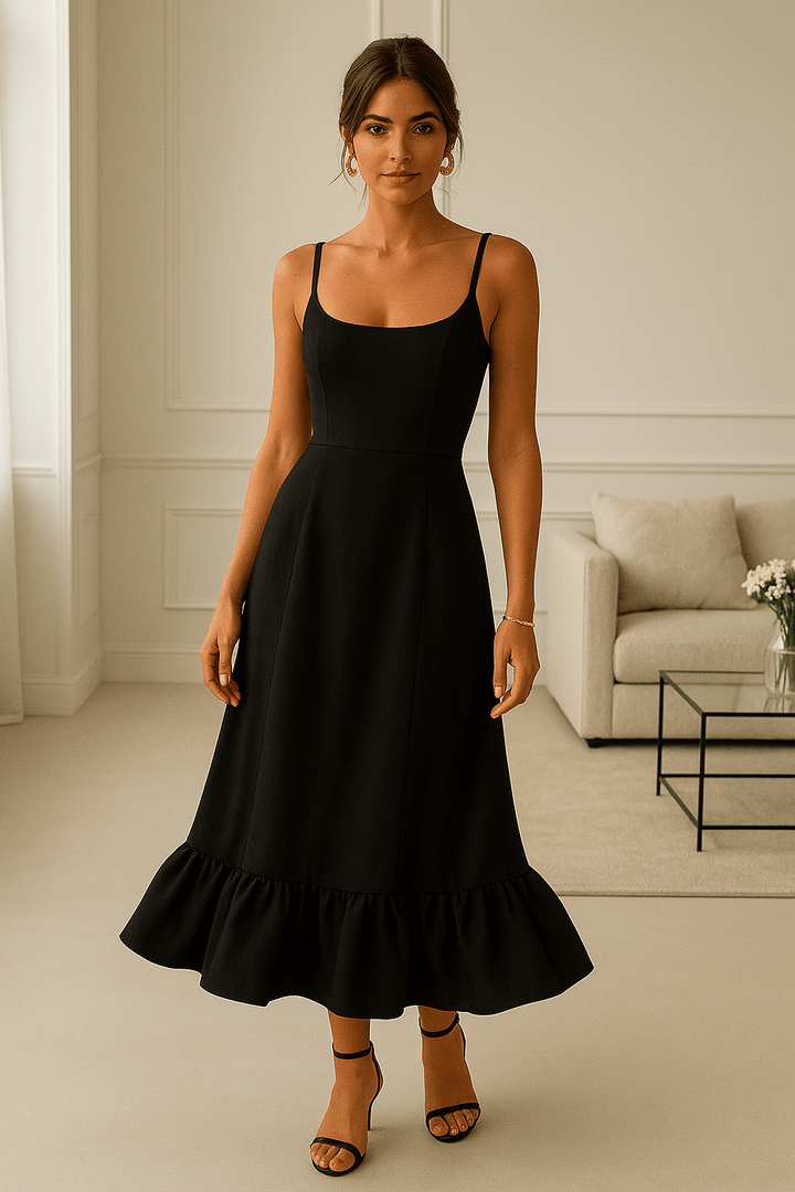 Elegant midi party dress • cocktail dress for festive occasions • A-line
