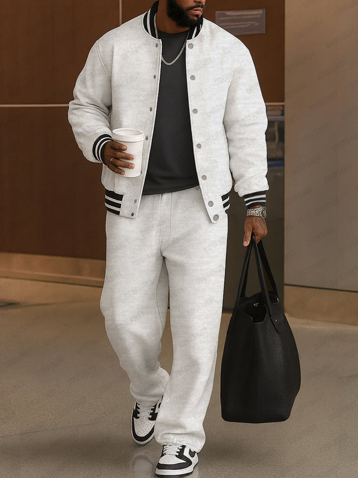 Damen Anzug Set Jacke und Hose mit Streifenbesatz für Sportbekleidung 0