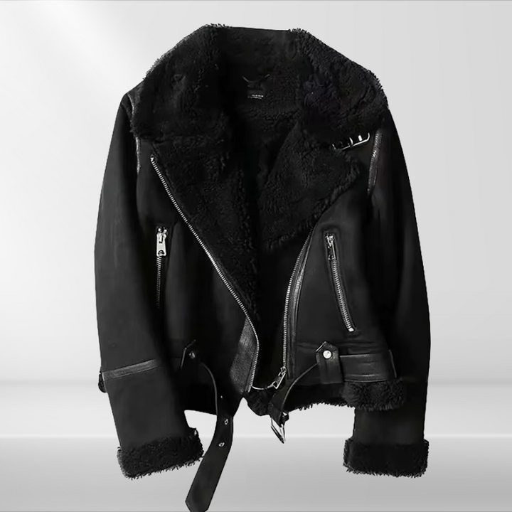 Women's bomber jacket fleece sherpa style fashionable casual