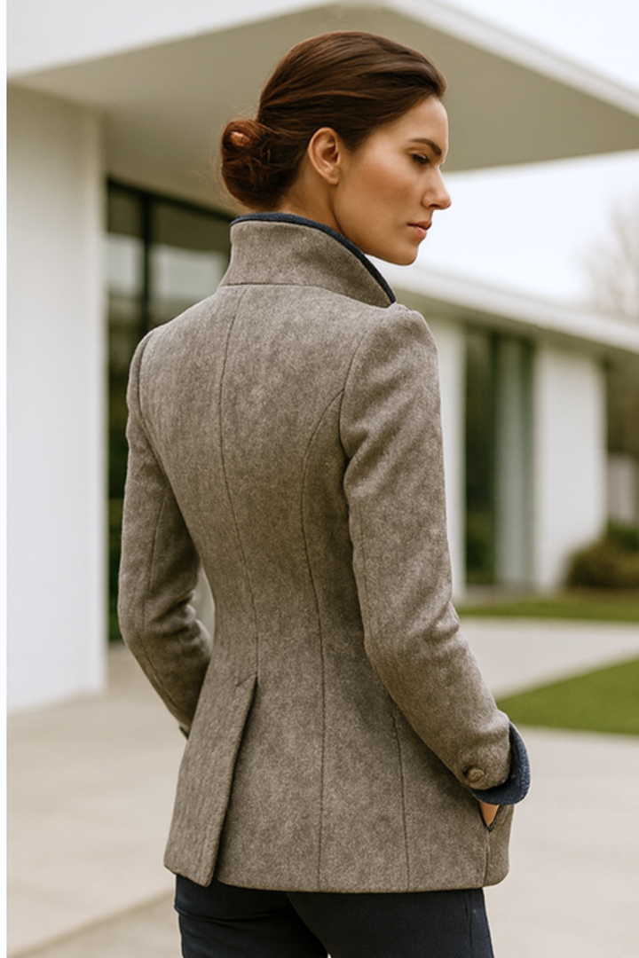 Damen Cardigan Hoher Kragen 1