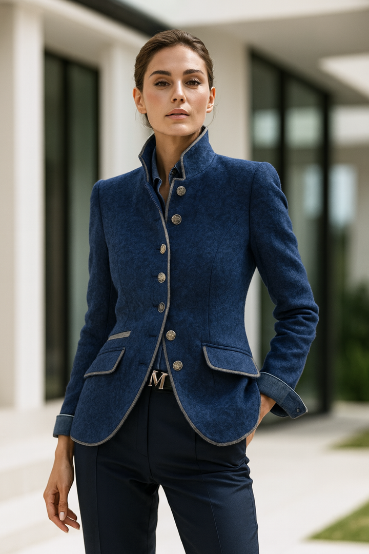 Damen Cardigan Hoher Kragen 3