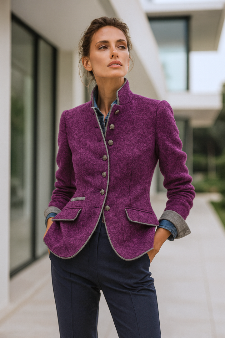 Damen Cardigan Hoher Kragen 6