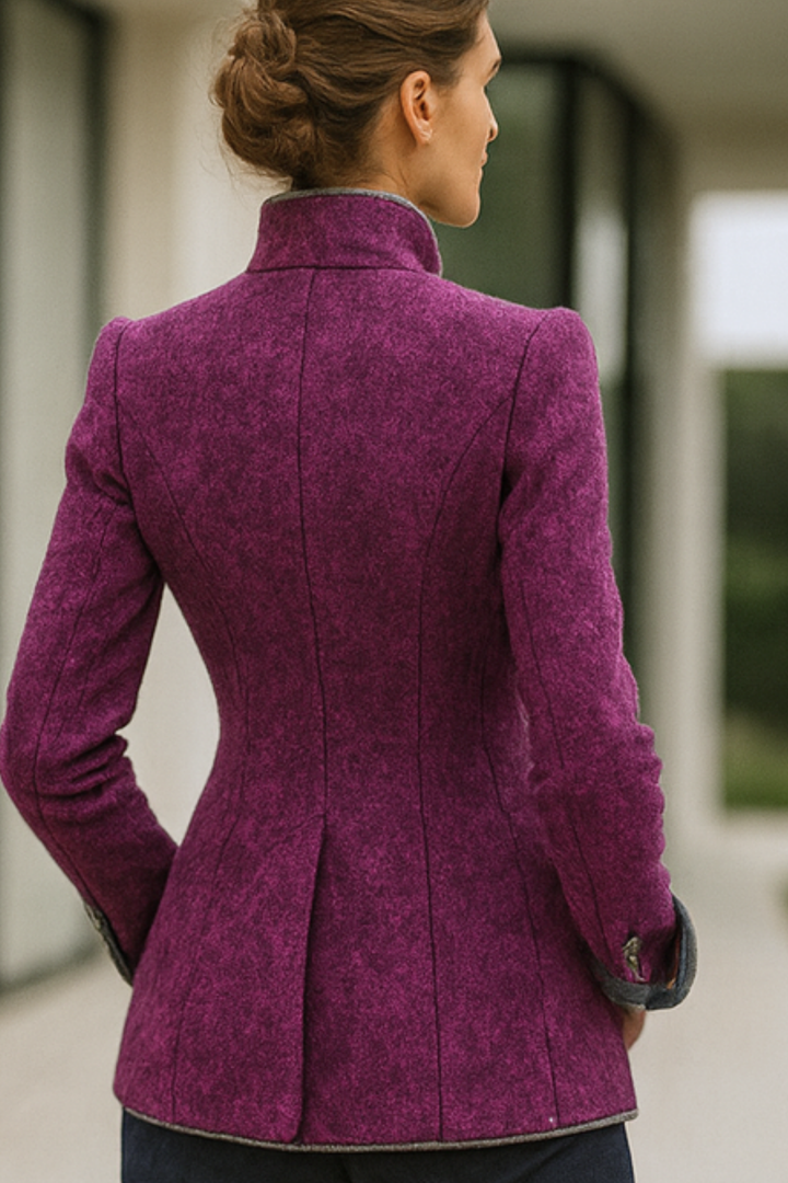 Damen Cardigan Hoher Kragen 7