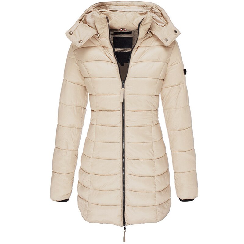 Damen Daunenjacke Lang Warm Stilvoll