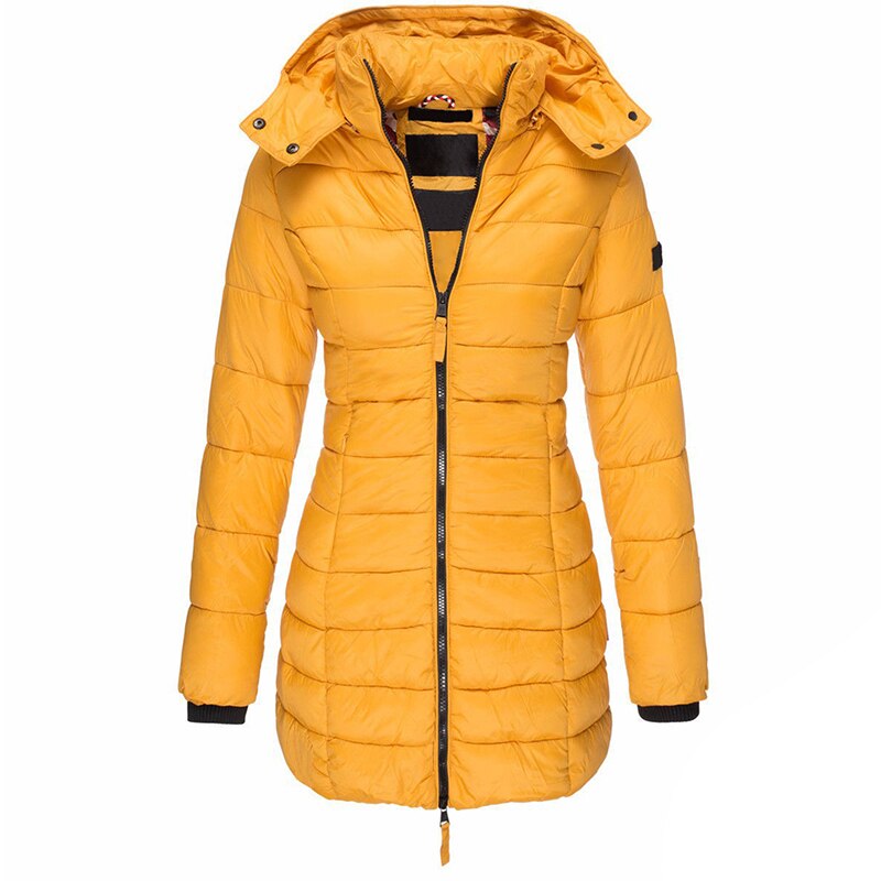Damen Daunenjacke Lang Warm Stilvoll