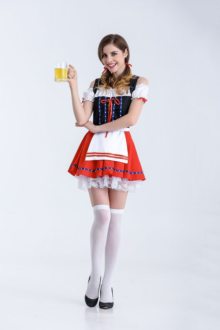 Women's Dirndl Dress Cotton Festive Playful