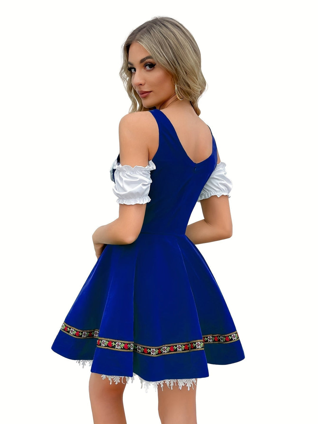 Women's Dirndl Dress Cotton Off-Shoulder Festive Wedding Guest