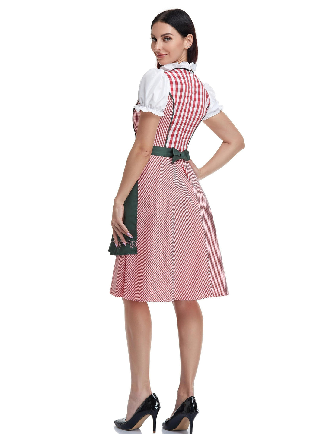 Women's Dirndl Dress Cotton Traditional Dress Oktoberfest Style