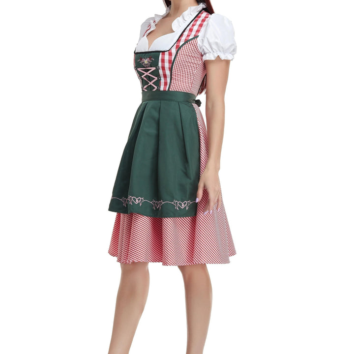 Women's Dirndl Dress Cotton Traditional Dress Oktoberfest Style