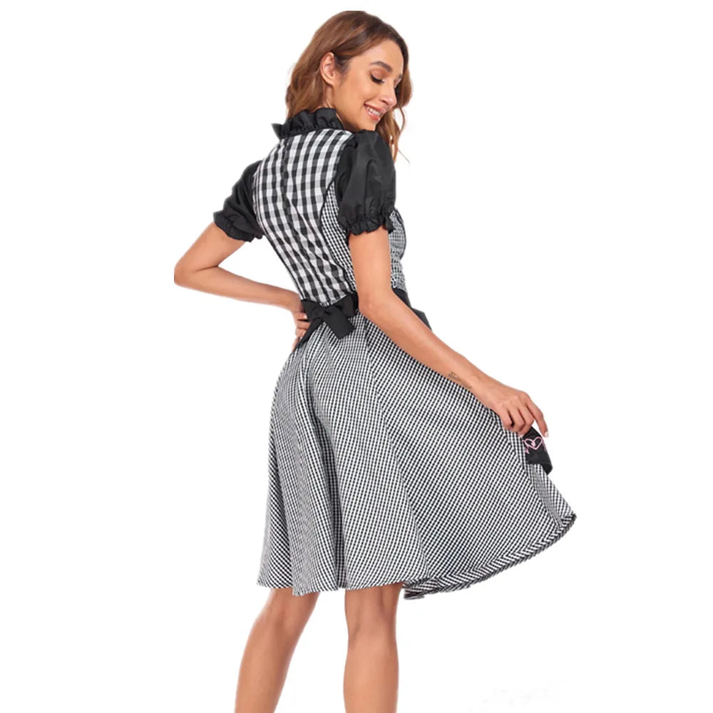 Women's Dirndl Dress Cotton Traditional for Oktoberfest