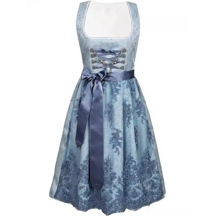 Women's Dirndl Dress Cotton Traditional for Oktoberfest and Festivities