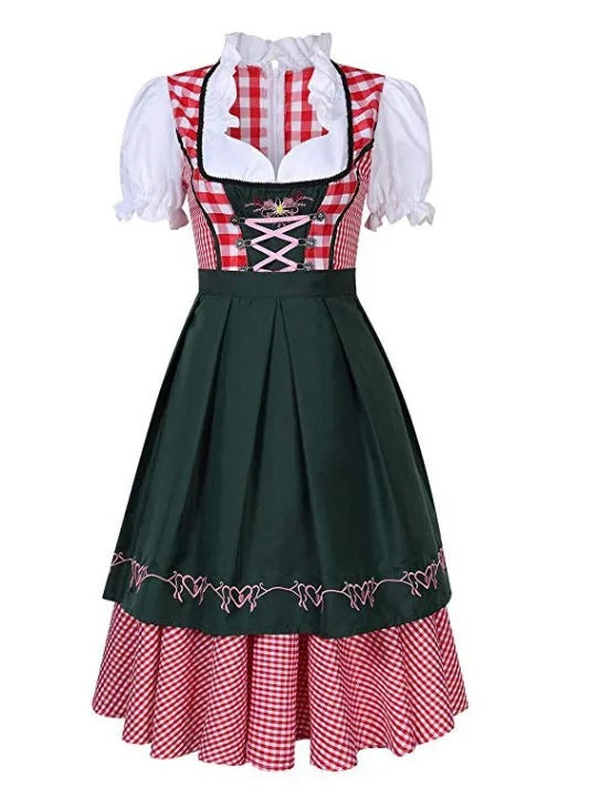 Women's Dirndl Dress Traditional Elegant with Matching Apron