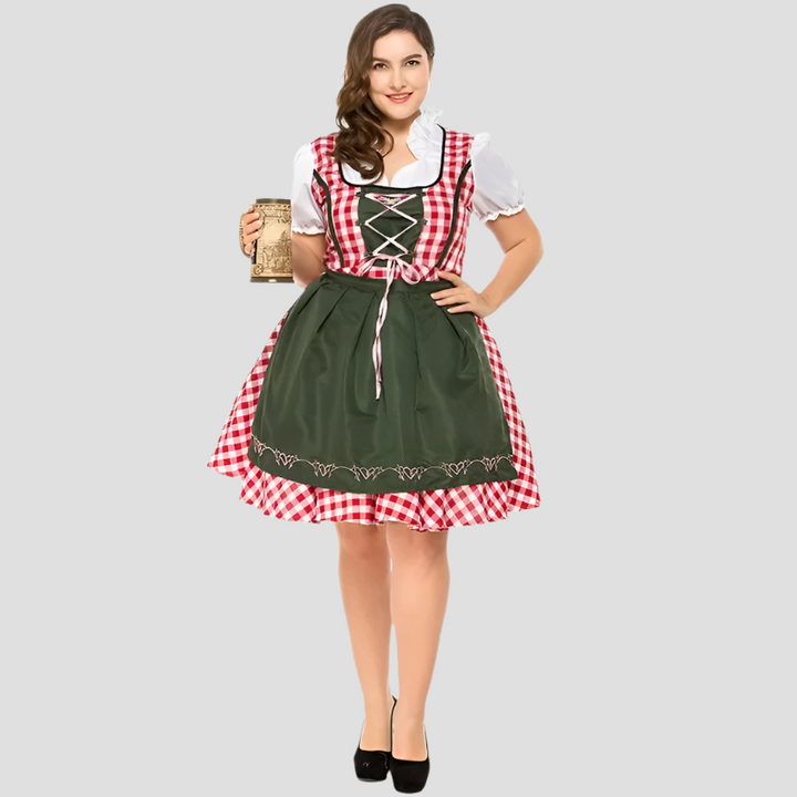 Women's Festive Dress with Playful Bow Closure and Elegant Embroidery