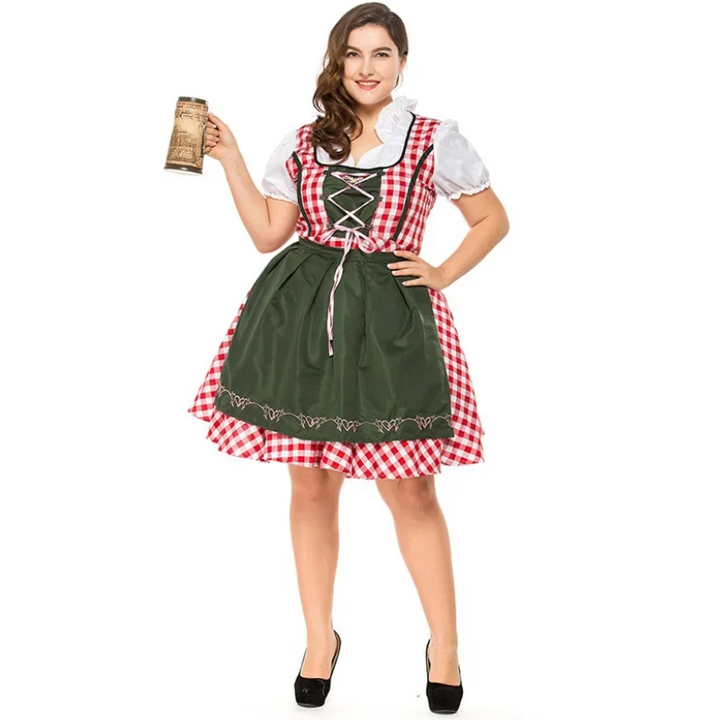 Women's Festive Dress with Playful Bow Closure and Elegant Embroidery