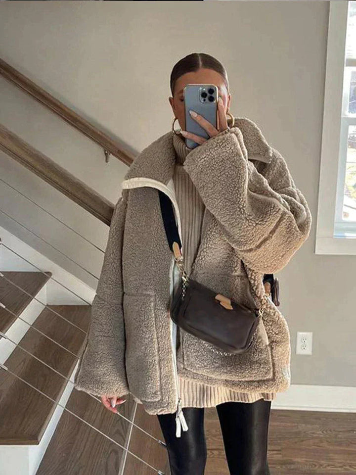 Veste polaire femme style oversize