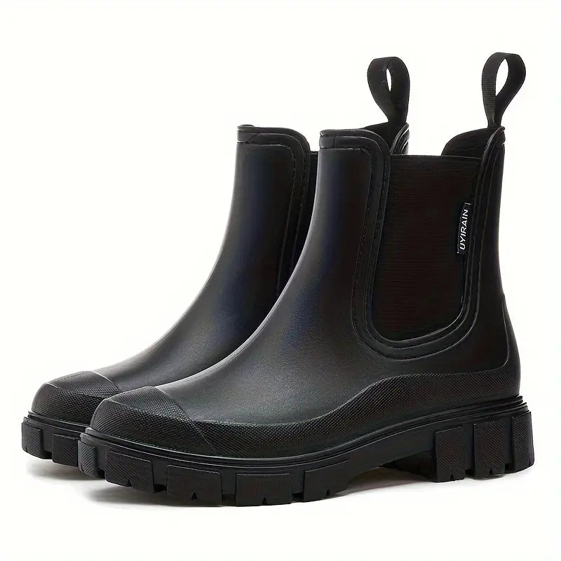 Damen Gummistiefel Wasserfest Modisch Gefüttert