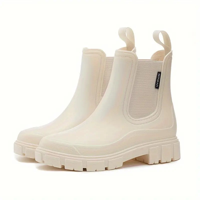 Damen Gummistiefel Wasserfest Modisch Gefüttert