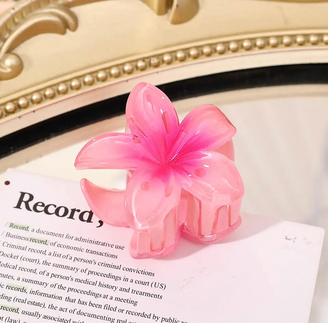 Damen Haarspange Blumenform Kunststoff Elegant für Dickes Haar 3