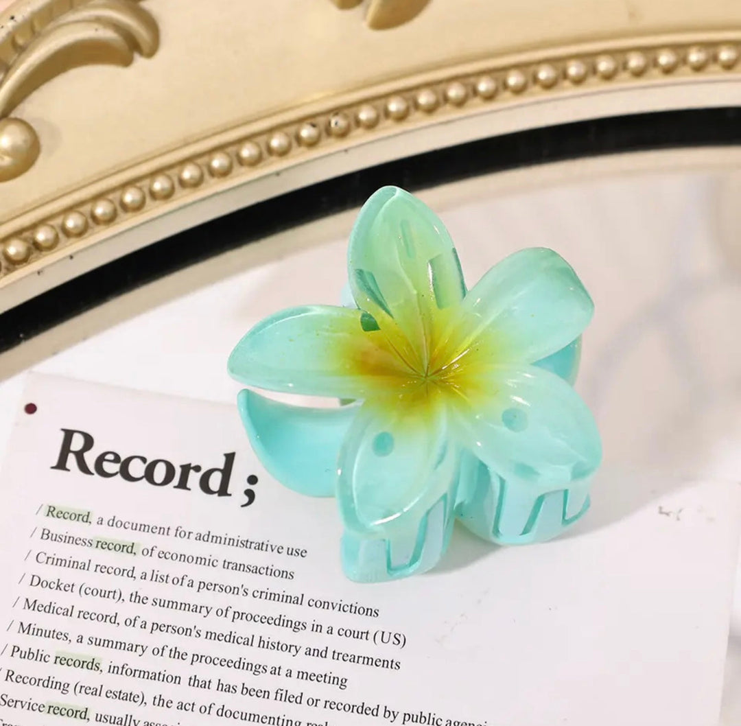 Damen Haarspange Blumenform Kunststoff Elegant für Dickes Haar 4