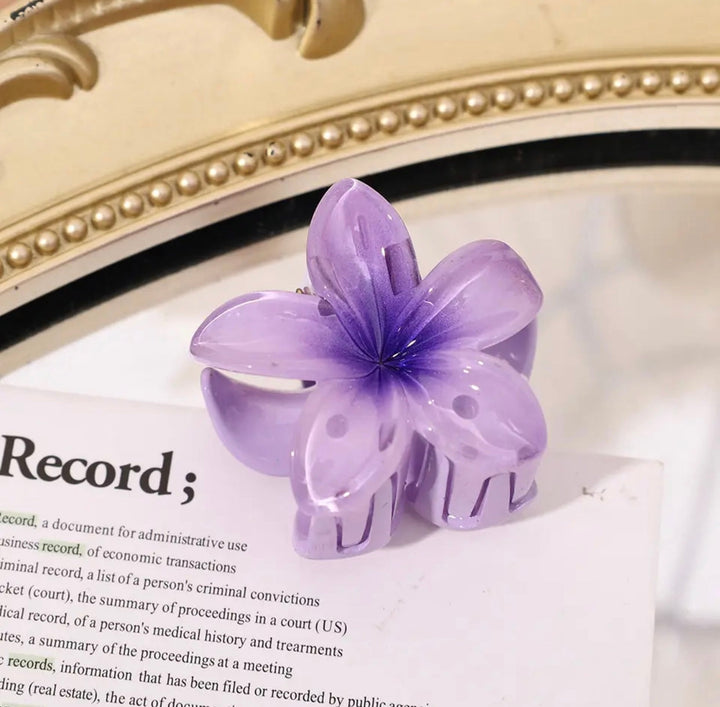 Damen Haarspange Blumenform Kunststoff Elegant für Dickes Haar 5