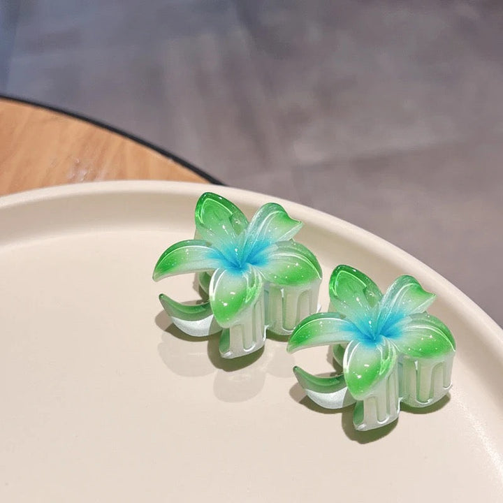 Damen Haarspange Blumenform Kunststoff Elegant für Dickes Haar 6