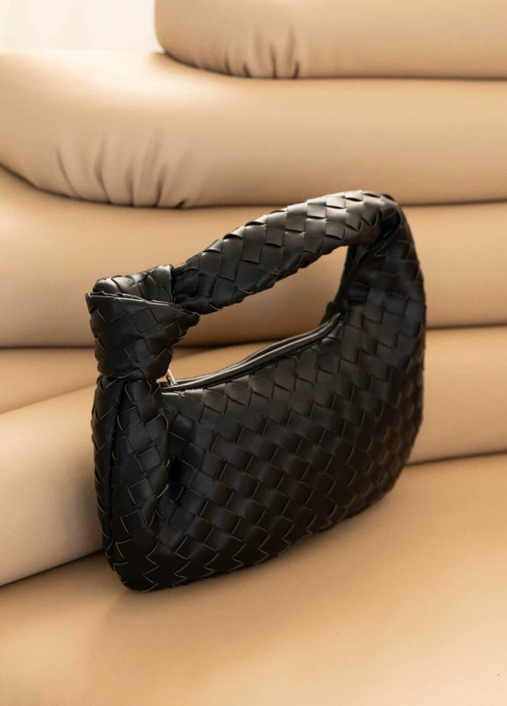 Damen Handtasche Kunstleder Mini Stilvoll mit Gitterdetails 1