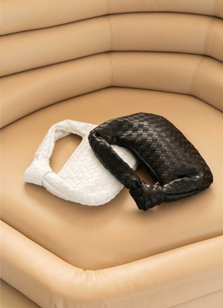 Damen Handtasche Kunstleder Mini Stilvoll mit Gitterdetails 7