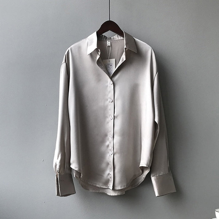 Women's Shirt Silk Vintage Style Elegant