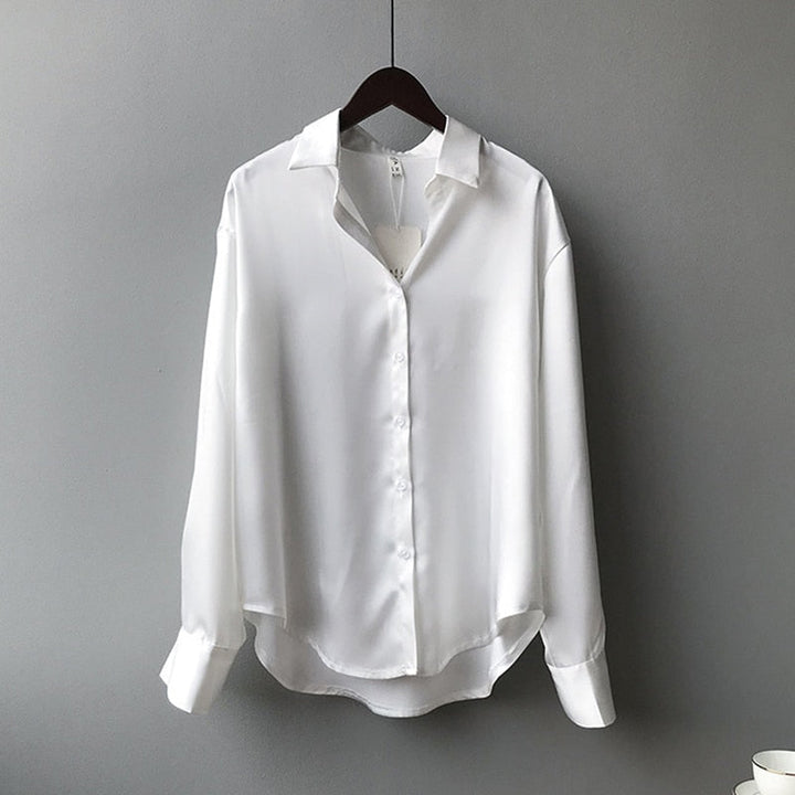 Women's Shirt Silk Vintage Style Elegant