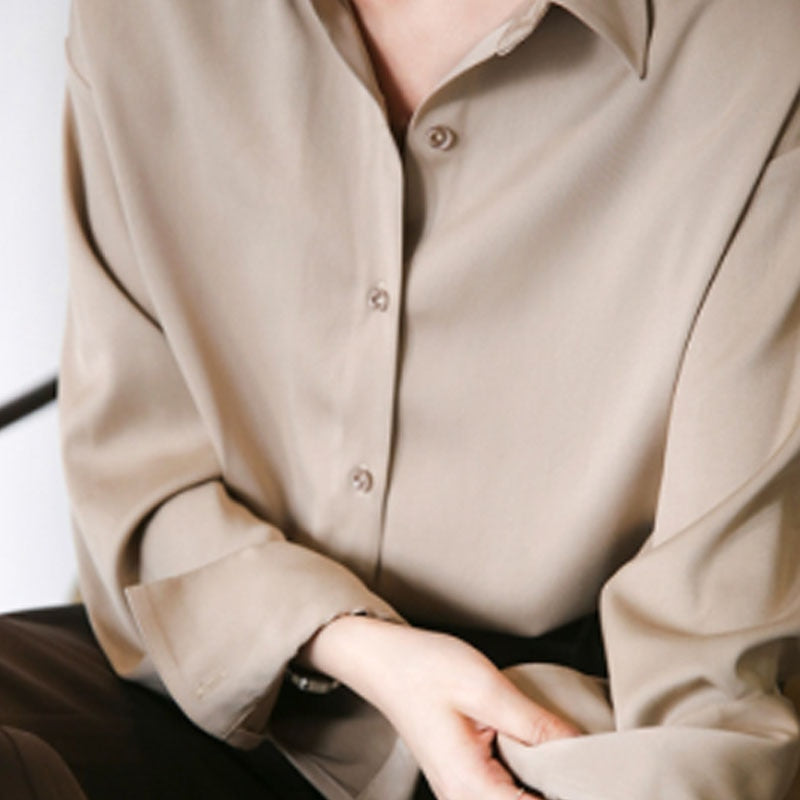 Women's Shirt Silk Vintage Style Elegant