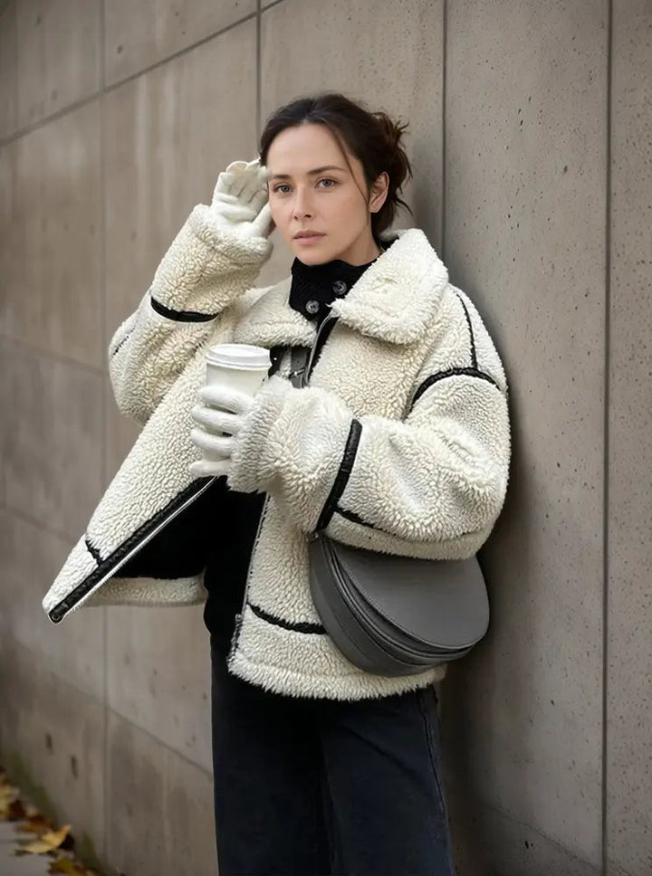 Damen Jacke Wolle Lässig