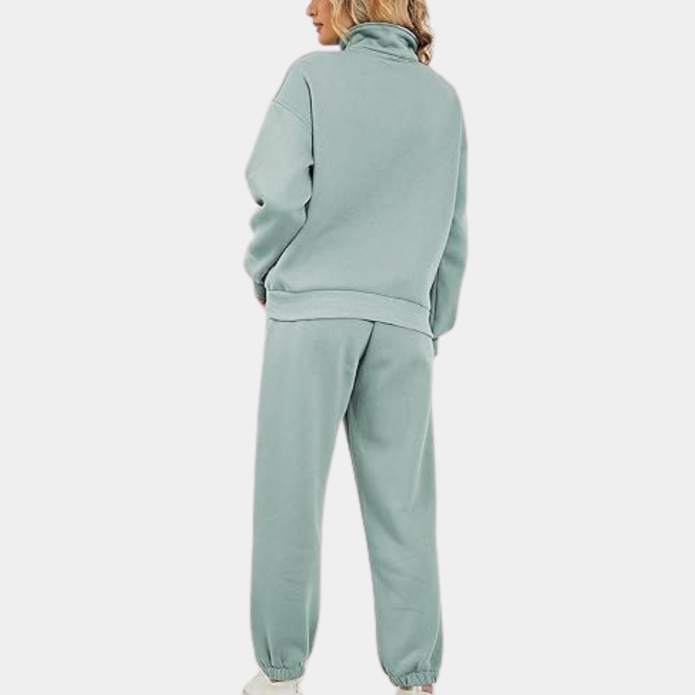 Damen Jogginganzug Bequem Sportlich Atmungsaktiv Modern Schnitt