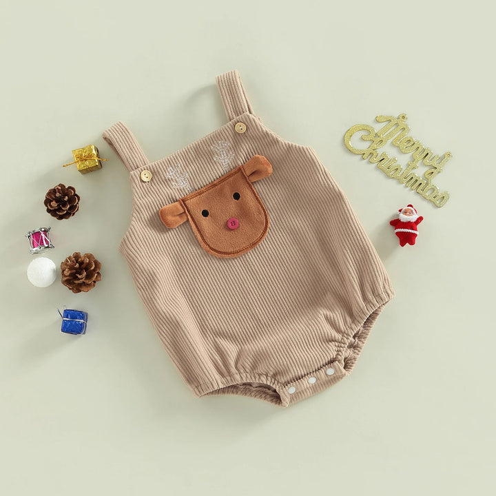 Damen Jumpsuit Festlich Hochwertiger Stoff mit Weihnachtsdesign 3