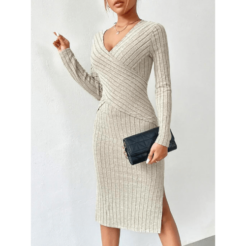 Damen Kleid Elegantes Design Warm Bequem